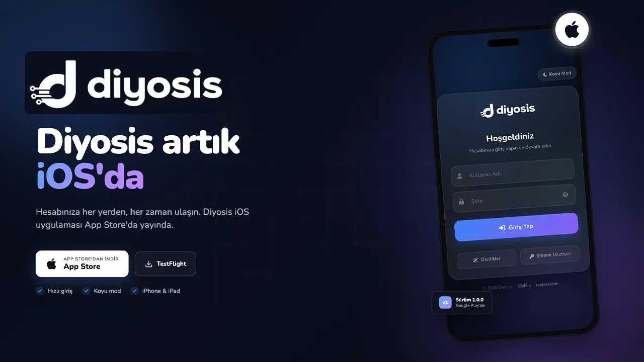 diyosis ios uygulaması iphone
